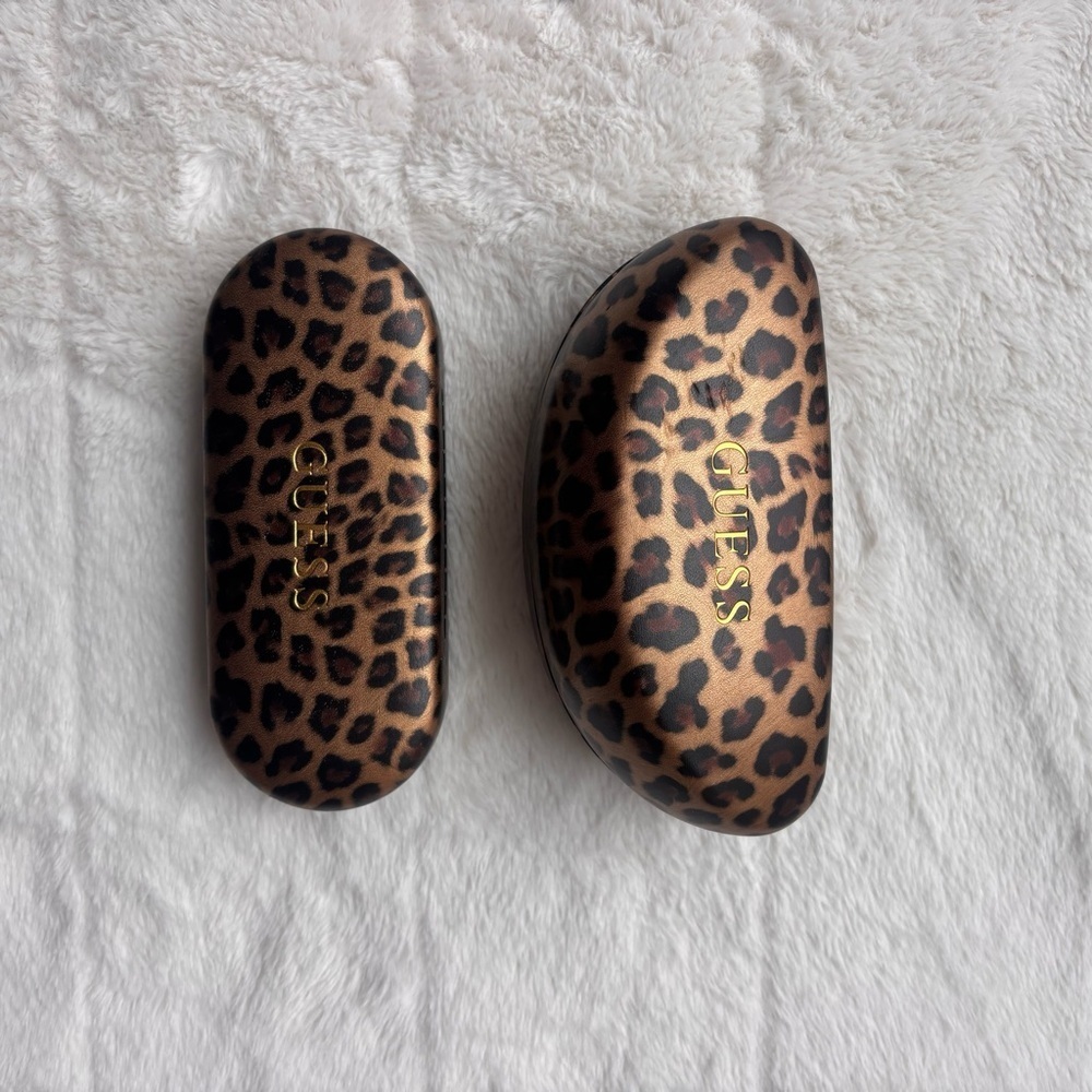 Set of 2 GUESS Leopard Print Hard Sunglasses Cases | 1 Good + 1 Fair